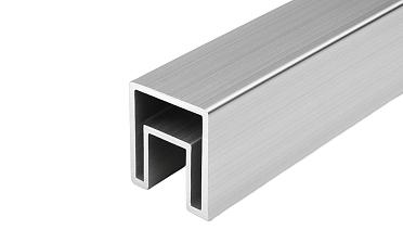 Труба 40х40 мм с пазом 24 х 24 под стекло, 6м, алюминиевый, неанод Фk856-2 AL купить в Волгограде