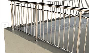 Ограждение кровли с вертикальным заполнением в Волгограде. Готовые проекты ПерилаГлавСнаб