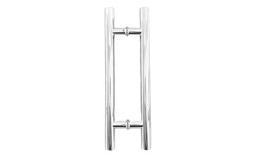 Ручка для стеклянной двери рейлинг двухсторонняя для стекла 8-12 мм, 32х900х1200 мм, полировка t633-1200 PSS купить в Волгограде