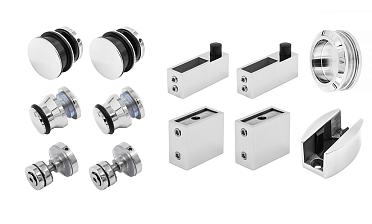 Комплект раздвижной системы для стеклянной душевой, цинк-хром полированный t401 PZn  купить в Волгограде