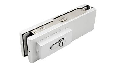 Замок для стеклянной двери угловой с круглым ригелем комплект, под алюминий t150 AL купить в Волгограде