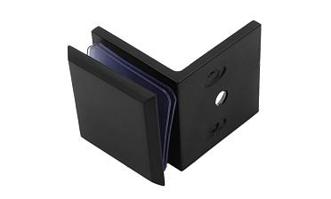  Коннектор для душевой кабины стена-стекло 90°, 45х45, цинк, черный, вырез 69 t732 BZn купить в Волгограде