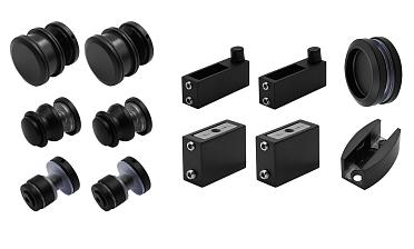  Комплект раздвижной системы для стеклянной душевой, цинк, черный t401 BZn купить в Волгограде