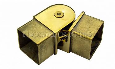 Поворот поручня 40х40 мм, регулируемый, полированный, под золото (AISI 304) Фk366-88 купить в Волгограде