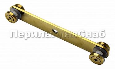 Стеклодержатель пластинчатый 3хМ8, по центрам 170х5 мм, полированный, шайбы 5 мм литые, под стекло 6-12 мм, (AISI 304), под золото Фk023-88 купить в Волгограде