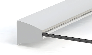 Комплект профиля козырькового анодированного, для стекла 16 мм (8+8 мм), 1500 мм  k300-16-1500 купить в Волгограде