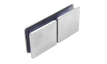 Коннектор для душевой кабины стекло-стекло 180°, 45х45, нерж 304, вырез 64 t724 SSS купить в Волгограде