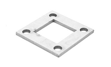 Фланец стойки 75 х75 х 5 (4,3) х AISI304, 4 отв. М10, с центральным отверстием k115-6 купить в Волгограде
