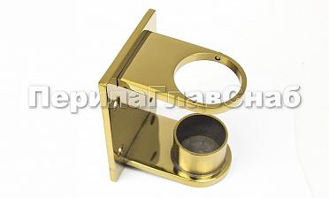 Боковой крепеж С-пластина стакан для Ø38.1 мм, под золото (AISI 304) Фk339-88 купить в Волгограде