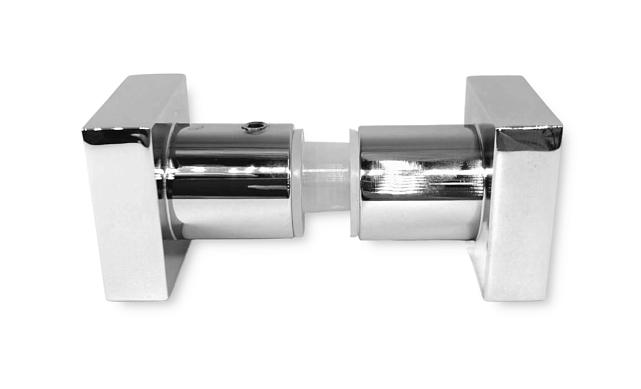 Ручка-кноб квадратная, для стекла 6-12мм, алюминий, полированная t669 ALPC