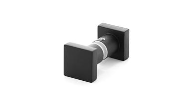 Ручка-кноб квадратная, для стекла 6-12мм, черная t669 Bl купить в Волгограде