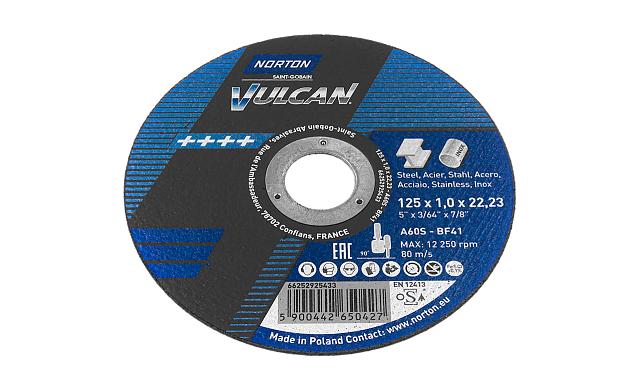 Отрезной круг 125х22х1 Нортон Вулкан Ф-0143