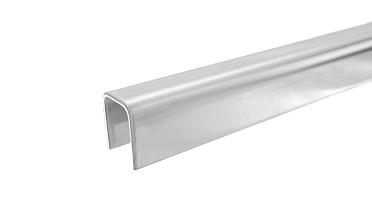Профиль П-образный, L=2000 мм, t=1.5 мм, для стекла 12 мм, полир. (AISI 304) Ф-0454 купить в Волгограде