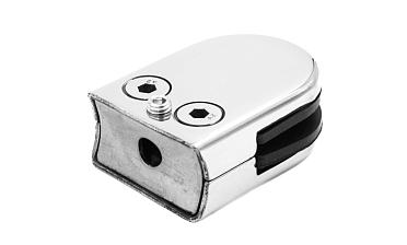 Стеклодержатель штампованный под стекло 8мм (4+4 мм), под стойку Ø38.1 мм 40х22х54, полированный (AISI 304) k538-2 купить в Волгограде