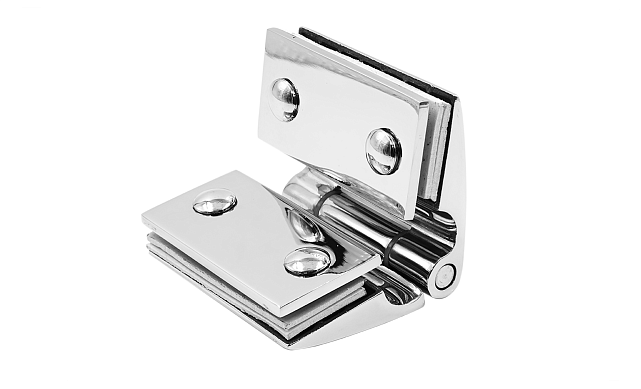 Петля душевая, стекло-стекло 180°, без реза, нерж, полированная t313 PSS 2