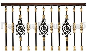 Латунные перила для лестниц серии – Намибия L07 в Волгограде. Готовые проекты ПерилаГлавСнаб