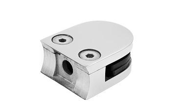 Стеклодержатель литой под стекло 8 мм (4+4 мм), под стойку Ø38.1 мм, (40х22х49), полированный AISI 316 k001-5 купить в Волгограде