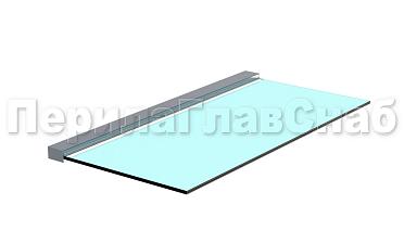 Козырек на алюминиевом профиле ,вынос до 950мм, k671-100 купить в Волгограде