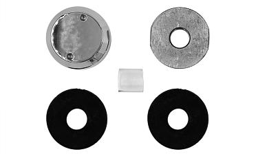 Комплект торцевого крепления несущего стекла, гайка-шайба Ø50х10х18 мм с внутренней резьбой М16, полированный (aisi 201) k277-5 купить в Волгограде