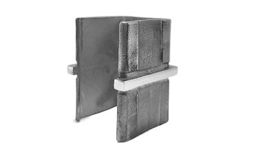 Соединитель для поручня 40х40 мм с пазом, полированный (AISI 304) Фk545-2 купить в Волгограде