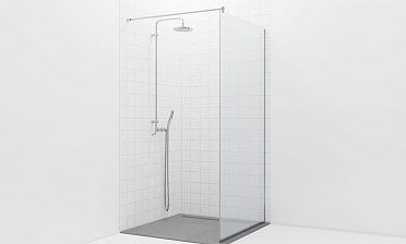 Стационарная душевая перегородка на профиле t581-1 купить в Волгограде
