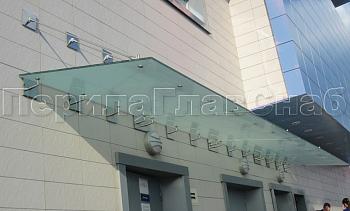 Стеклянные козырьки и навесы в Волгограде. Готовые проекты ПерилаГлавСнаб