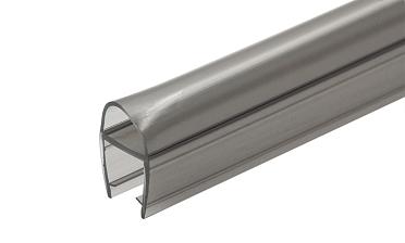 Уплотнитель для стекла 8мм, полупрозрачный черный, дверь-стекло 2,2 м t212-2 BL купить в Волгограде