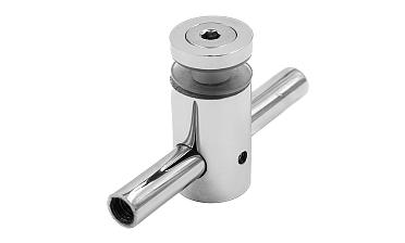 Спайдерный стеклодержатель для стекла 10 мм (5+5 мм), полированный, регулируемый (AISI 201) k215 купить в Волгограде