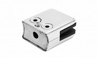 Стеклодержатель штампованный  под стекло 8 мм (4+4 мм), квадратный, под стойку Ø38.1 мм (40х24х48), полированный (AISI 304) k351 купить в Волгограде