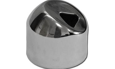 Наконечник штампованный (СПС) косой 30° на трубу Ø25 мм, для поручня Ø38.1 мм, полированный, нержавеющий, AISI 201, k072-3 купить в Волгограде