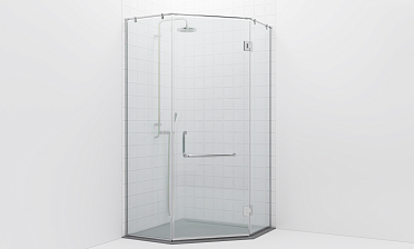 Комплект фурнитуры для трапециевидной душевой перегородки на профиле с угловой штангой t553-1 купить в Волгограде