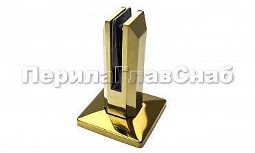 Стеклодержатель литой напольный, плоский 50х50х160 мм, полированный, под золото (AISI 304) Фk275-88 купить в Волгограде