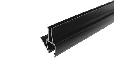 Уплотнитель для стекла 8 мм, блэк ультра - непрозрачный черный, пол-стекло 2200 мм t206-2 BL-U купить в Волгограде