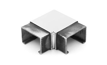 Отвод для поручня с пазом 40х60 мм, полированный (AISI 304) k542 купить в Волгограде