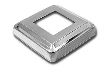 Низ стойки фигурный под трубу 40х40 мм, 82х82х0.8, высота 19 мм, полированный (AISI 304) k030 купить в Волгограде