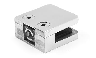 Стеклодержатель литой, под стекло 8 мм. 4+4 мм. на плоскость 42х22,5х42  полированный (AISI 304) k003 купить в Волгограде