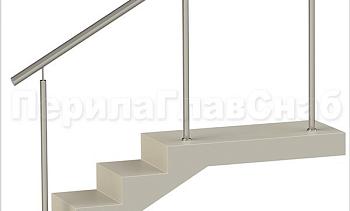 Нержавеющие ограждения без ригелей для крыльца в Волгограде. Готовые проекты ПерилаГлавСнаб