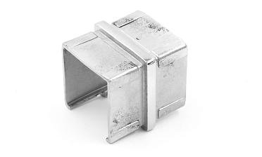 Соединитель для поручня с пазом 40х40 мм, полированный, (AISI 304) k545 купить в Волгограде