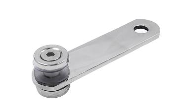 Стеклодержатель пластинчатый 2хМ8 (половинка), по центрам 85х5 мм, полированный, шайбы 5 мм штамп., под стекло 6-12 мм, (AISI 201) k047-1/2 купить в Волгограде