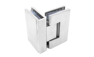 Петля для душевой кабины стекло-стекло 90° 90х55 мм шлифованная  t304 SSS купить в Волгограде