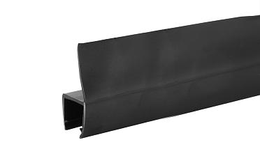 Уплотнитель для стекла 8 мм, непрозрачный черный, 180°, стекло-стекло 2200 мм t204-2 BL-U купить в Волгограде