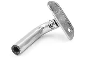 Держатель поручня выносной на стойку, с регул. ложементом под Ø38.1 мм, резьба внутр. М8, шлифованный, (aisi 304) k261-2 купить в Волгограде