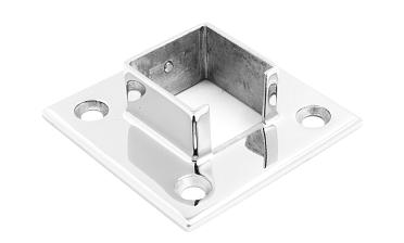 Фланец для трубы с пазом 40х40 мм, полированный, литой (AISI 304) k554 купить в Волгограде