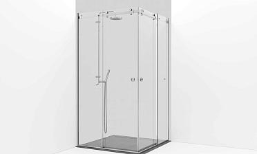 Комплект фурнитуры для раздвижной угловой душевой перегородки, две двери, на профиле t554-1 купить в Волгограде