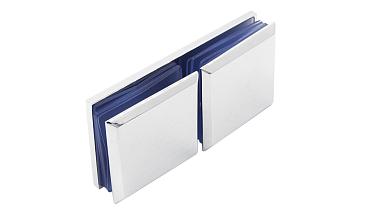 Коннектор для душевой кабины стекло-стекло 180° 45х45 мм латунь-хром, полированный t734 PC купить в Волгограде