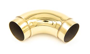 Отвод поручня под Ø50.8х102х1.45 мм, 90°, полированный 600 Grit, с двумя установочными кольцами, золото k052-88 купить в Волгограде