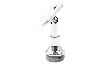 Наконечник регулируемый по высоте на стойку Ø38.1х1.5 мм, с регулируемым ложементом под поручень Ø50.8 мм, литой, полированный, нержавеющий (AISI 304) k317-3 купить в Волгограде