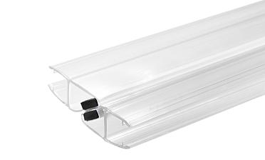 Комплект уплотнителей для стекла в душевую кабину для стекла 8 мм (2 шт.), прозрачный, стекло-стекло, с магнитом 90°/180°, 2200 мм t210-2 купить в Волгограде