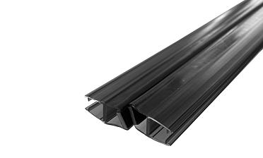 Комплект уплотнителей для стекла 8мм (2 шт.), стекло-стекло, с магнитом 135°, 2,2 м.черный прозрачный t208 BL купить в Волгограде