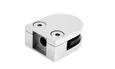 Стеклодержатель литой с вставками под стекло 8-10 мм, 4+4 мм, на плоскость 40х22х50, полированный (AISI 304) k002-10 купить в Волгограде